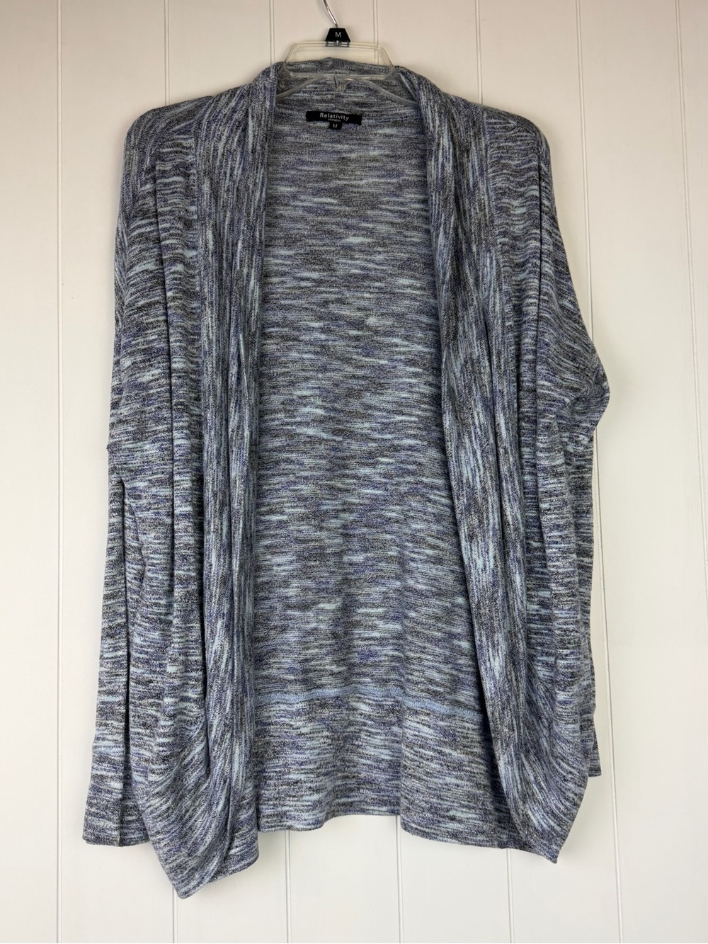 Relativity Blue Gray Open-Front Women’s Sweater Cardigan